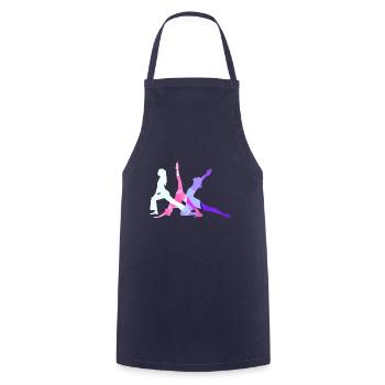 tournoi, yoga, sports, exercices, étirements, gymnastique - Tablier de cuisine - marine - Devant - AI Model Male 185 dark (185cm)