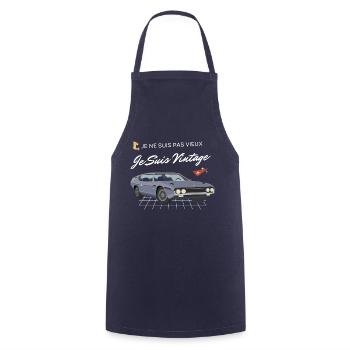 De n'suis pas vieux de suis vintage daddy - Cooking Apron - navy - Front - AI Model Male 185 dark (185cm)