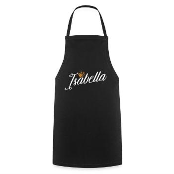 Isabella Name for Women Kids Toddlers - Isabella - Cooking Apron - black - Front - AI Model Male 185 dark (185cm)