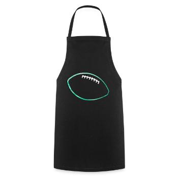 Football Silhouette Gradient - Cooking Apron - black - Front - AI Model Male 185 dark (185cm)