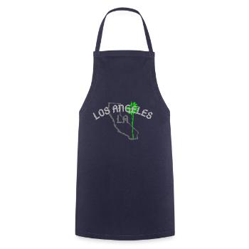 Los Angeles Palme LA - Kochschürze - Navy - Vorne - AI Model Male 185 dark (185cm)