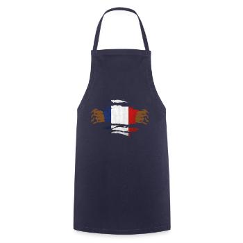 Unterstützer cdm2022 - Zerrissene FRA_1 - Kochschürze - Navy - Vorne - AI Model Male 185 dark (185cm)