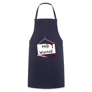 Help Wanted - Cooking Apron - navy - Front - AI Model Male 185 dark (185cm)