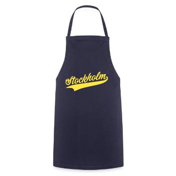 Stockholm - Cooking Apron - navy - Front - AI Model Male 185 dark (185cm)