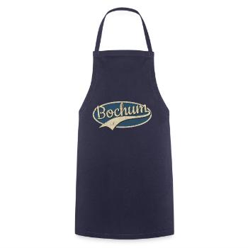 Bochum Deutschland Vintage Typografie - Kochschürze - Navy - Vorne - AI Model Male 185 dark (185cm)