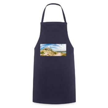 The Wall of Oštrica (Bedem Grebastica) Croatia - Cooking Apron - navy - Front - AI Model Male 185 dark (185cm)
