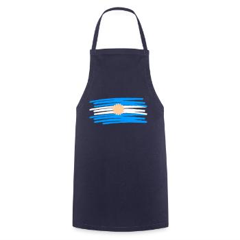 Argentinia Argentinien Flag Flagge painted gemalt - Kochschürze - Navy - Vorne - AI Model Male 185 dark (185cm)
