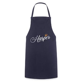 Harper Custom Name for Women Kids Toddlers - - Cooking Apron - navy - Front - AI Model Male 185 dark (185cm)