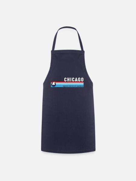 Chicago Illinois Est 1833 Vintage Classic Retro - Kochschürze - Navy