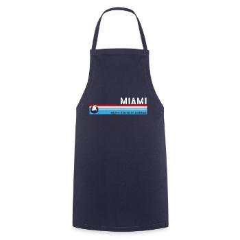 Miami Florida Est 1896 Vintage Klassischer Retro-Stil - Kochschürze - Navy - Vorne - AI Model Male 185 dark (185cm)