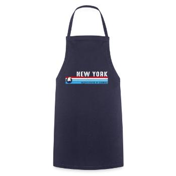New York City Vintage Skyline Classic Retro Style - Cooking Apron - navy - Front - AI Model Male 185 dark (185cm)