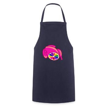chicken, chicken, pink chicken,comic,LGBT - Cooking Apron - navy - Front - AI Model Male 185 dark (185cm)
