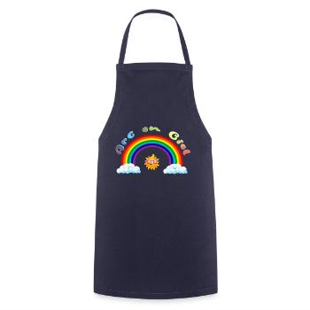 Arc en ciel autour du soleil - Tablier de cuisine - marine - Devant - AI Model Male 185 dark (185cm)