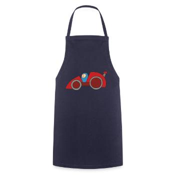 Voiture de course - Tablier de cuisine - marine - Devant - AI Model Male 185 dark (185cm)