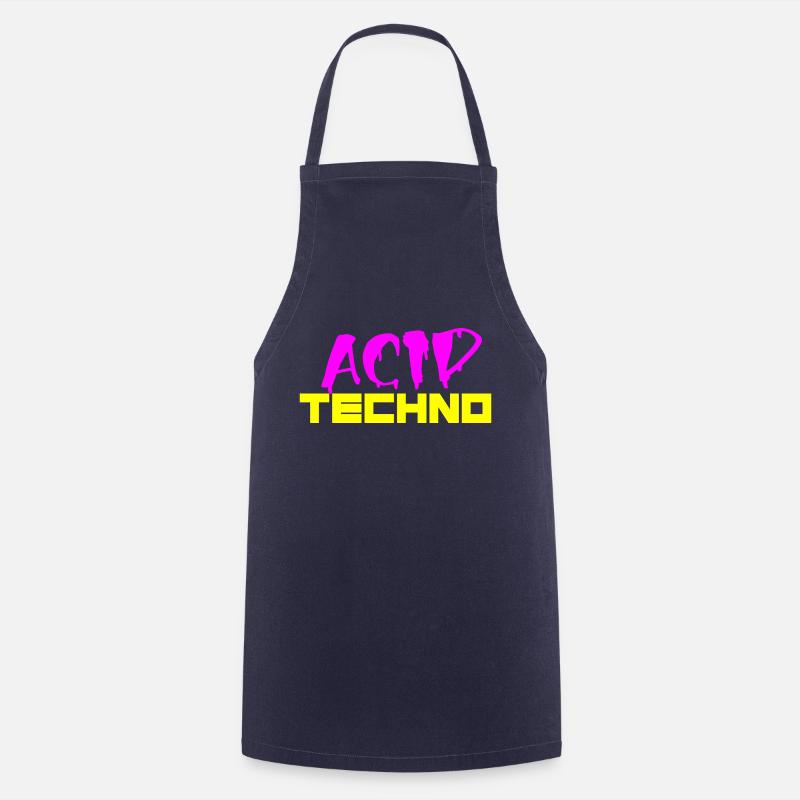 acid techno - Cooking Apron - navy