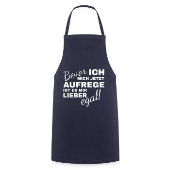 Bevor ich mich aufrege ist es mir lieber egal - Kochschürze - Navy - Vorne - AI Model Male 185 dark (185cm)
