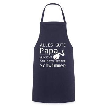 Alles Gute Papa wünscht dir dein bester Schwimmer - Kochschürze - Navy - Vorne - AI Model Male 185 dark (185cm)