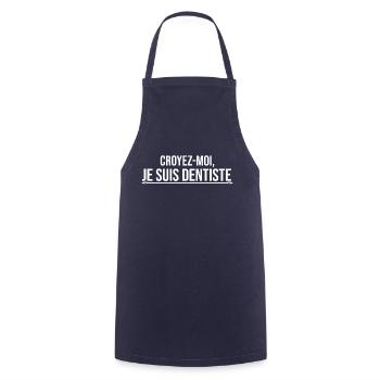 CROYEZ MOI - Tablier de cuisine - marine - Devant - AI Model Male 185 dark (185cm)