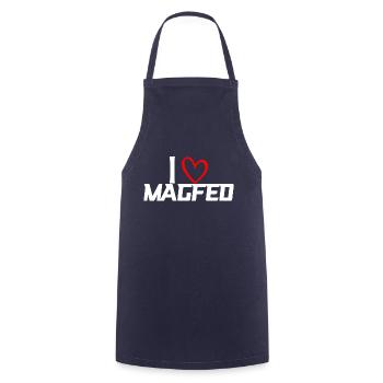 iLove Magfed - Kochschürze - Navy - Vorne - AI Model Male 185 dark (185cm)