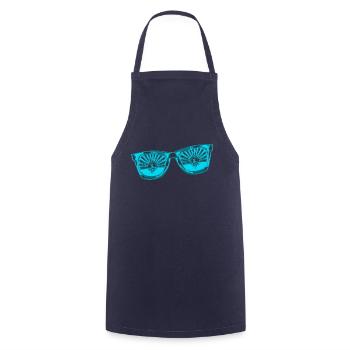 Sonnenbrille Sommer süß Happy Beach Ocean Surf - Kochschürze - Navy - Vorne - AI Model Male 185 dark (185cm)