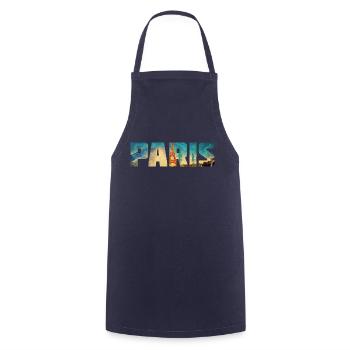 Frankreich Paris Franzose Französisch - Kochschürze - Navy - Vorne - AI Model Male 185 dark (185cm)