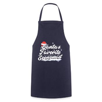 Santa's Favorite Economist Christmas Economist - Cooking Apron - navy - Front - AI Model Male 185 dark (185cm)