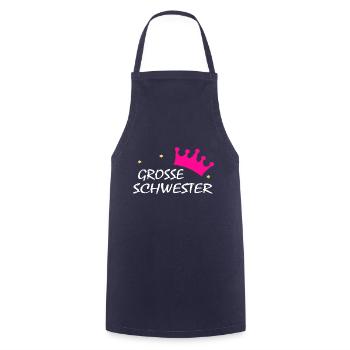 grosse schwester w - Kochschürze - Navy - Vorne - AI Model Male 185 dark (185cm)