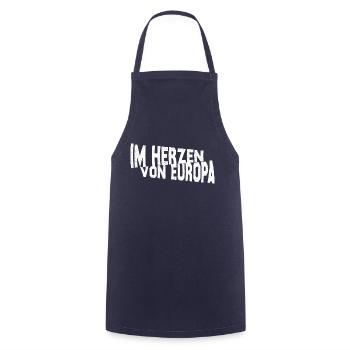 Im Herzen von Europa - Kochschürze - Navy - Vorne - AI Model Male 185 dark (185cm)