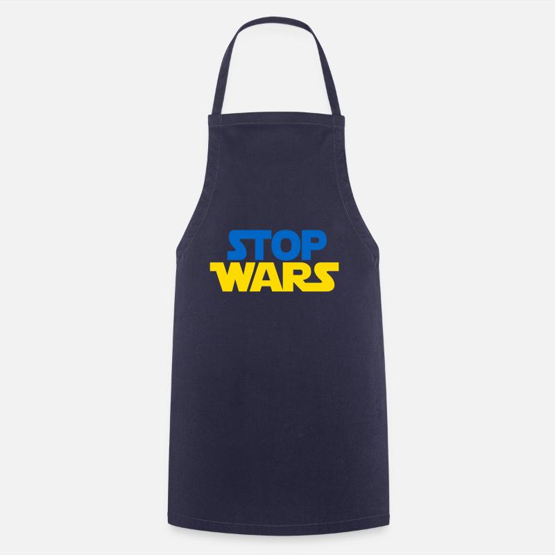 STOP WARS UKRAINE - Cooking Apron - navy