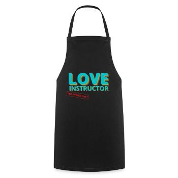 Love instructor for women only - Tablier de cuisine - noir - Devant - AI Model Male 185 dark (185cm)