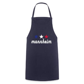 Mannheim Monnem Mannheimat - Kochschürze - Navy - Vorne - AI Model Male 185 dark (185cm)