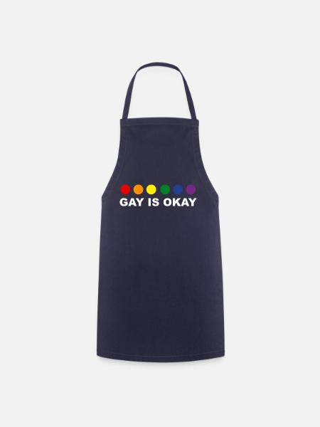 Schwul ist okay - Kochschürze - Navy