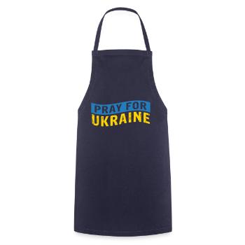 Pray for Ukraine - Kochschürze - Navy - Vorne - AI Model Male 185 dark (185cm)