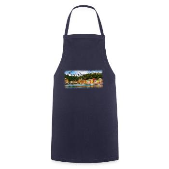 Portofino, Italy Holidays, Cinque Terre, Genoa - Cooking Apron - navy - Front - AI Model Male 185 dark (185cm)