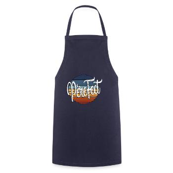 Vater fect, Papa "Perfect", Vatertagsgeschenk - Kochschürze - Navy - Vorne - AI Model Male 185 dark (185cm)
