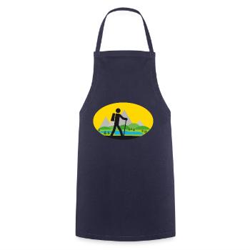 Hikers with landscape - Cooking Apron - navy - Front - AI Model Male 185 dark (185cm)