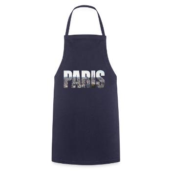 paris photo - Cooking Apron - navy - Front - AI Model Male 185 dark (185cm)