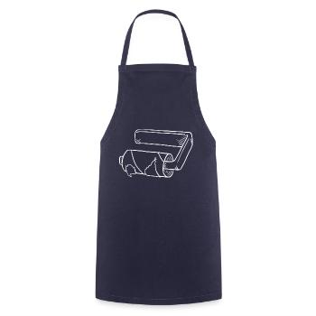 empty roll of toilet paper - Cooking Apron - navy - Front - AI Model Male 185 dark (185cm)