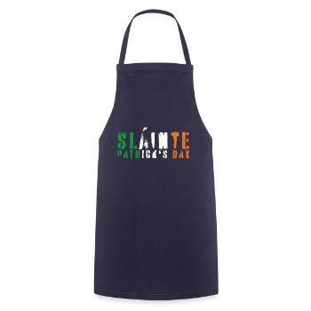 Saint Patrick's Day Is Slainte Patrick's Day - Cooking Apron - navy - Front - AI Model Male 185 dark (185cm)