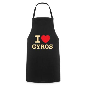 J’AIME GYROS - GRÈCE - GRIECHENLAND - Tablier de cuisine - noir - Devant - AI Model Male 185 dark (185cm)