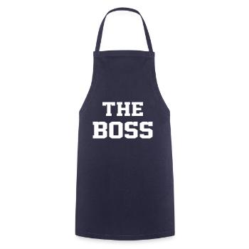The Boss Gift Work Humor - Cooking Apron - navy - Front - AI Model Male 185 dark (185cm)