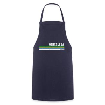 Fortaleza Brazil - Vintage Retro Fortaleza Brasil - Cooking Apron - navy - Front - AI Model Male 185 dark (185cm)