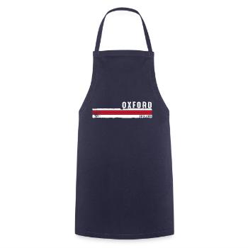 Oxford Angleterre Vintage Design - Tablier de cuisine - marine - Devant - AI Model Male 185 dark (185cm)