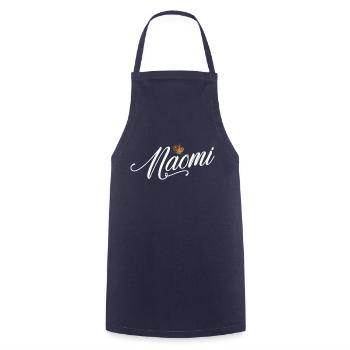 Naomi Custom Name for Women Kids Toddlers - Naomi - Cooking Apron - navy - Front - AI Model Male 185 dark (185cm)