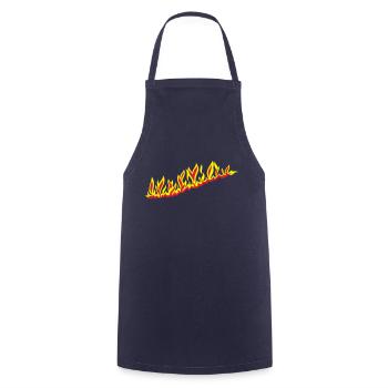 burningout_1l_2c - Cooking Apron - navy - Front - AI Model Male 185 dark (185cm)