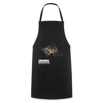 Greifswald Basic Pastels - Cooking Apron - black - Front - AI Model Male 185 dark (185cm)