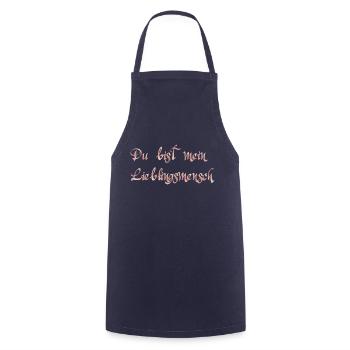 Du bist mein Lieblingsmensch - Kochschürze - Navy - Vorne - AI Model Male 185 dark (185cm)