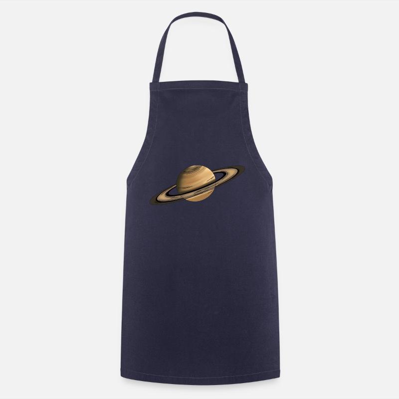 Saturn Planet Rings - Cooking Apron - navy