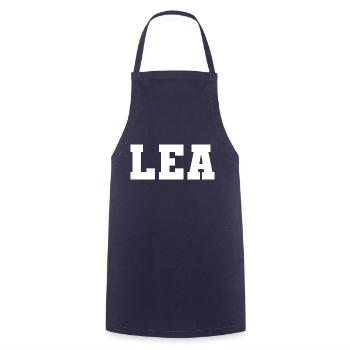 Name - Lea - Cooking Apron - navy - Front - AI Model Male 185 dark (185cm)