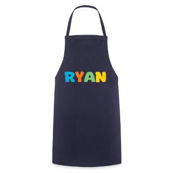 Name - Ryan - Kochschürze - Navy - Vorne - AI Model Male 185 dark (185cm)